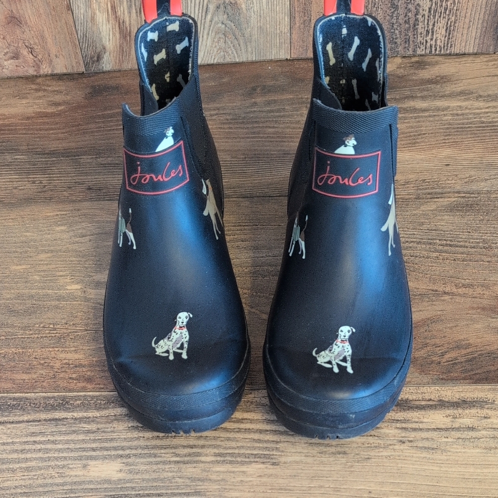 Joules Wellibob Navy Pull On Rain Boots 7 M531 - Picture 2 of 10